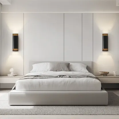 2-Light Copper LED Wall Lamp in Gold/Black Finish Image - 10