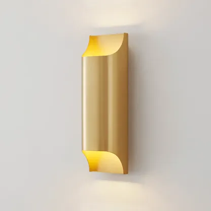 2-Light Copper LED Wall Lamp in Gold/Black Finish Image - 13
