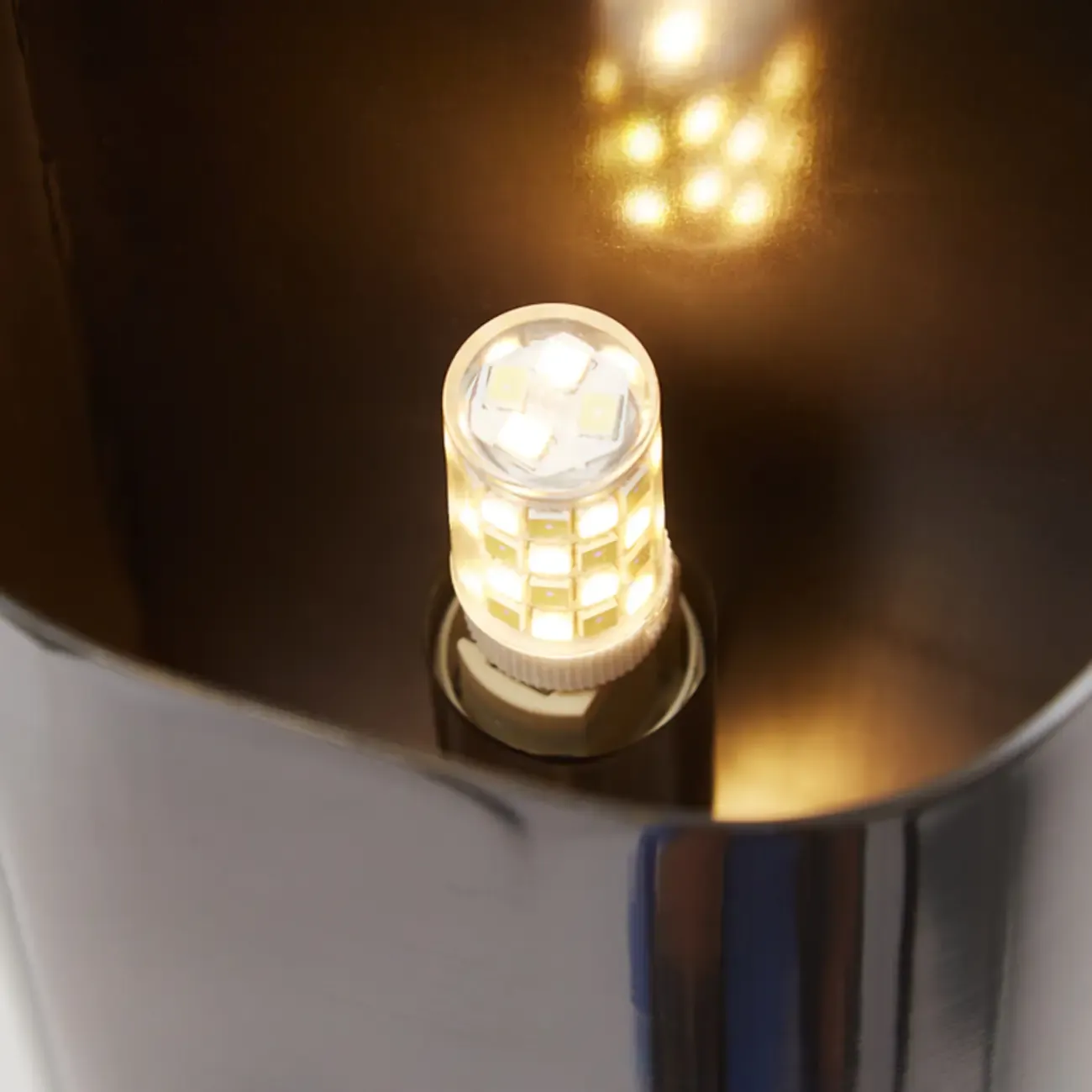 2-Light Copper LED Wall Lamp in Gold/Black Finish Image - 3