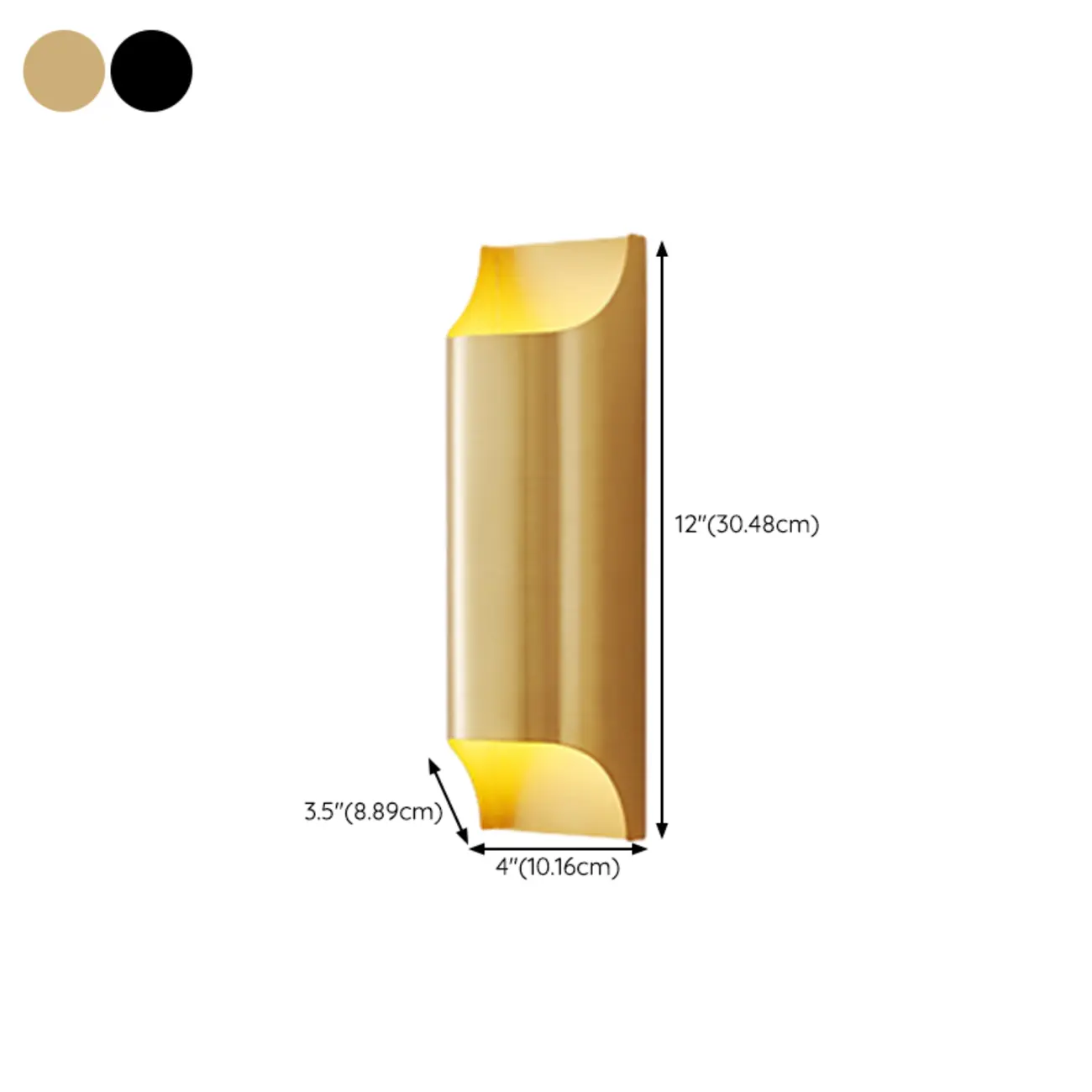 2-Light Copper LED Wall Lamp in Gold/Black Finish Image - 17 | homeyfad