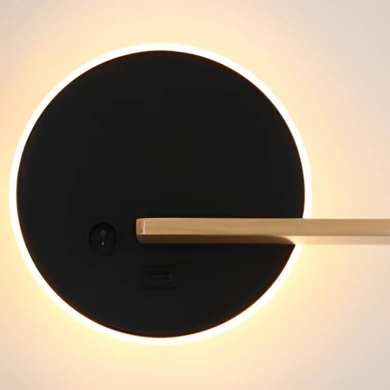 Modern Geometric LED Black Wall Sconce with USB Port Image - 9 | homeyfad