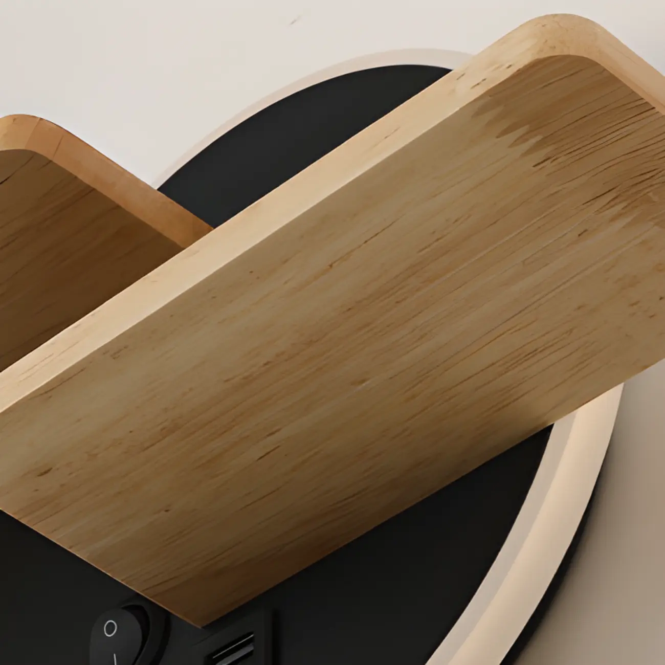 Modern Geometric LED Black Wall Sconce with USB Port Image - 10 | homeyfad