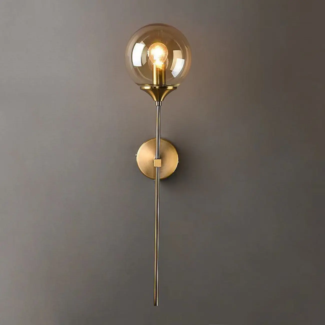 Modern Minimalist Wall Light with Metal Fixture and Glass Shade Image - 6 | homeyfad