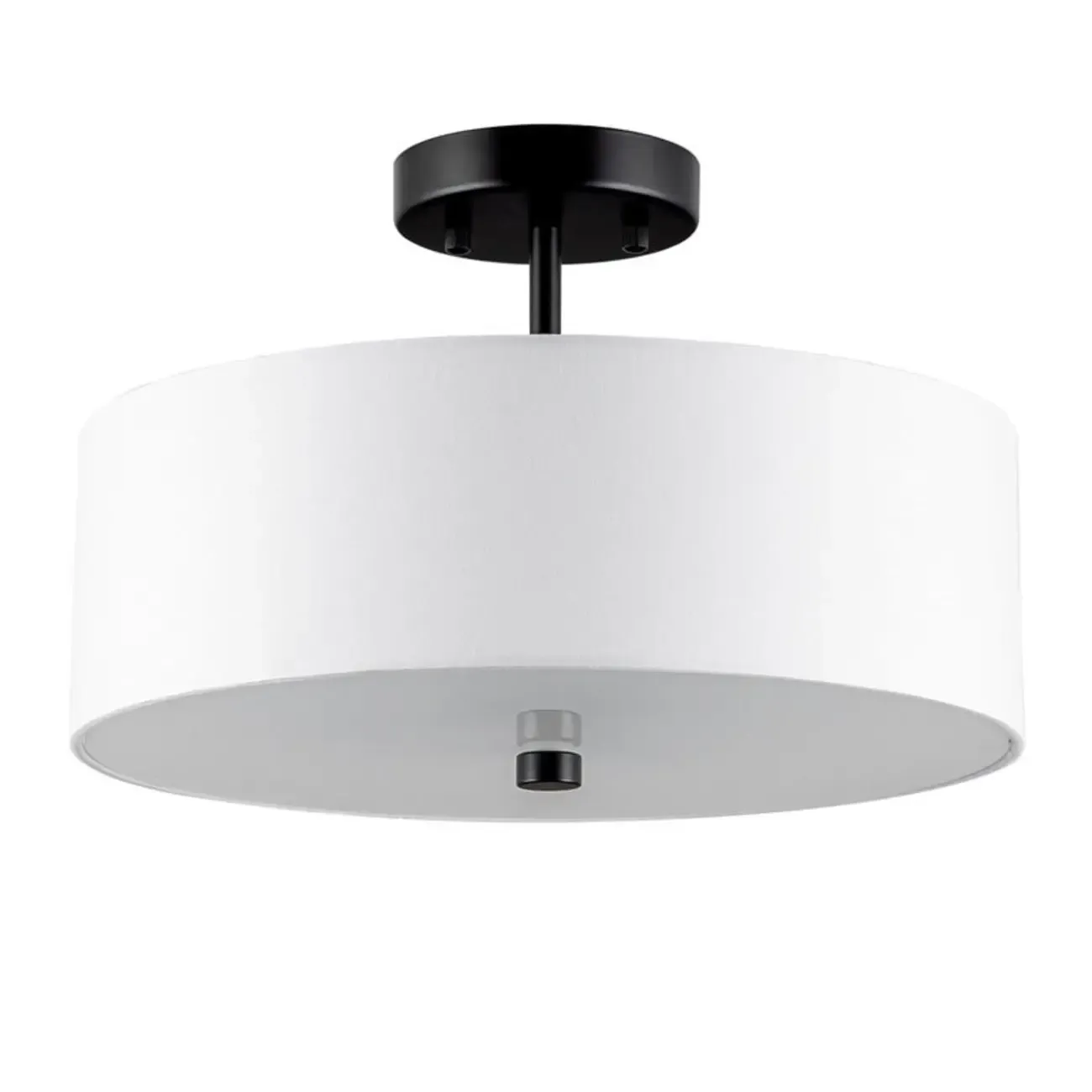 Modern Cylinder LED Semi Flush Ceiling Light for Living Room
