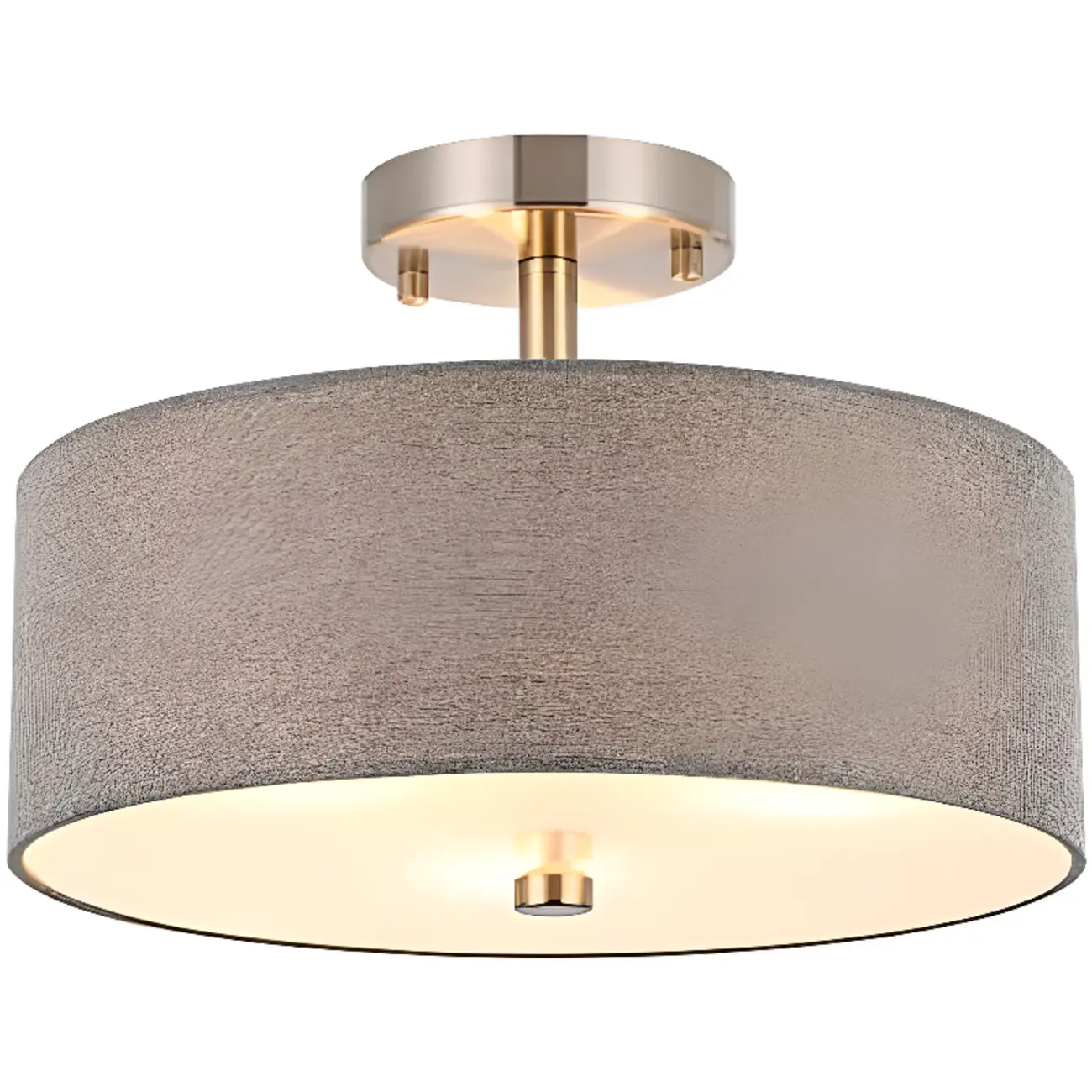 Modern Cylinder LED Semi Flush Ceiling Light for Living Room | homeyfad