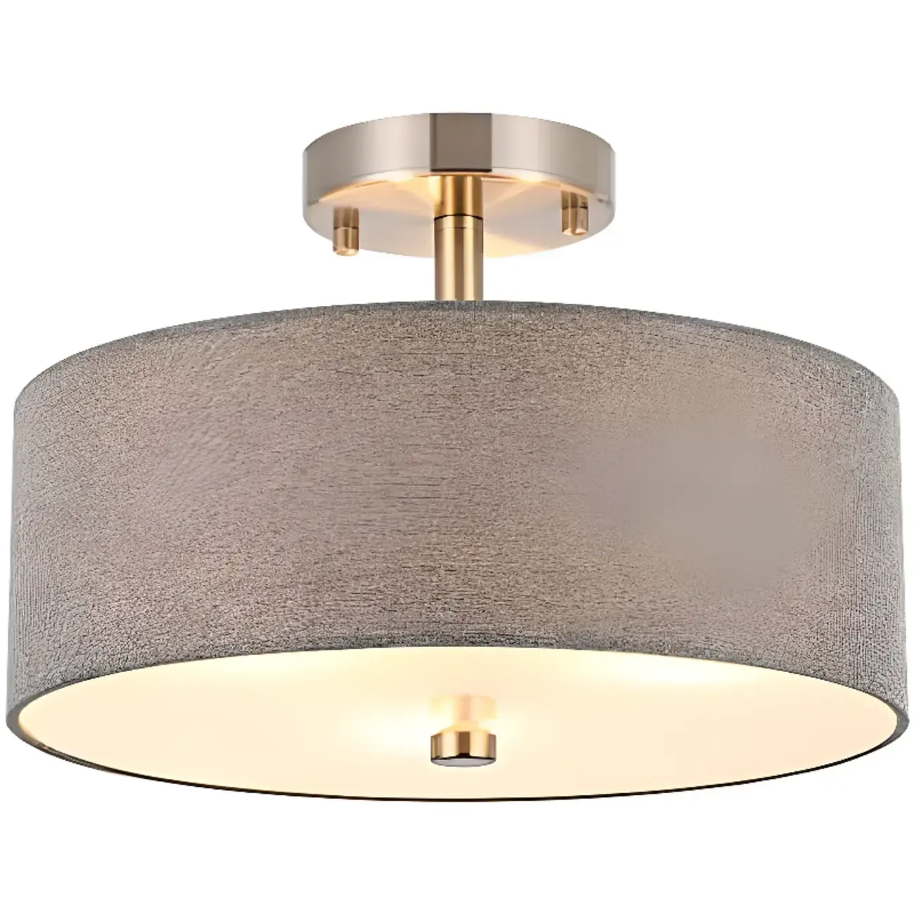 Modern Cylinder LED Semi Flush Ceiling Light for Living Room