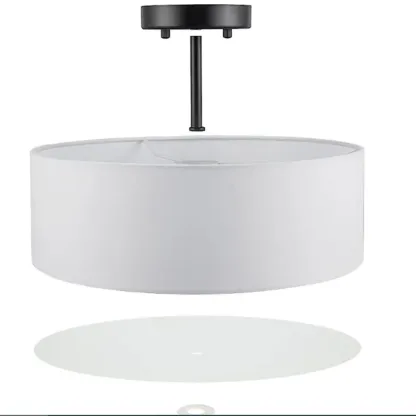 Modern Cylinder LED Semi Flush Ceiling Light for Living Room