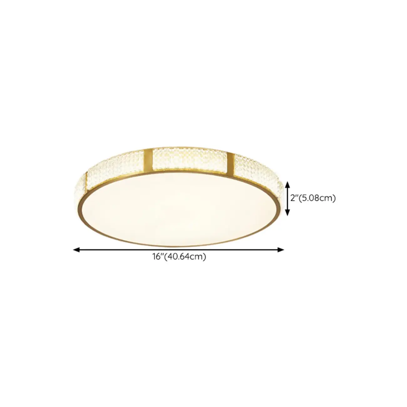 2 Lights Hardwired Surface Mount Round Ceiling Lighting with Polymethyl Methacrylate (pmma) Shade and Gilded Metal Fixture Image - 12 | homeyfad