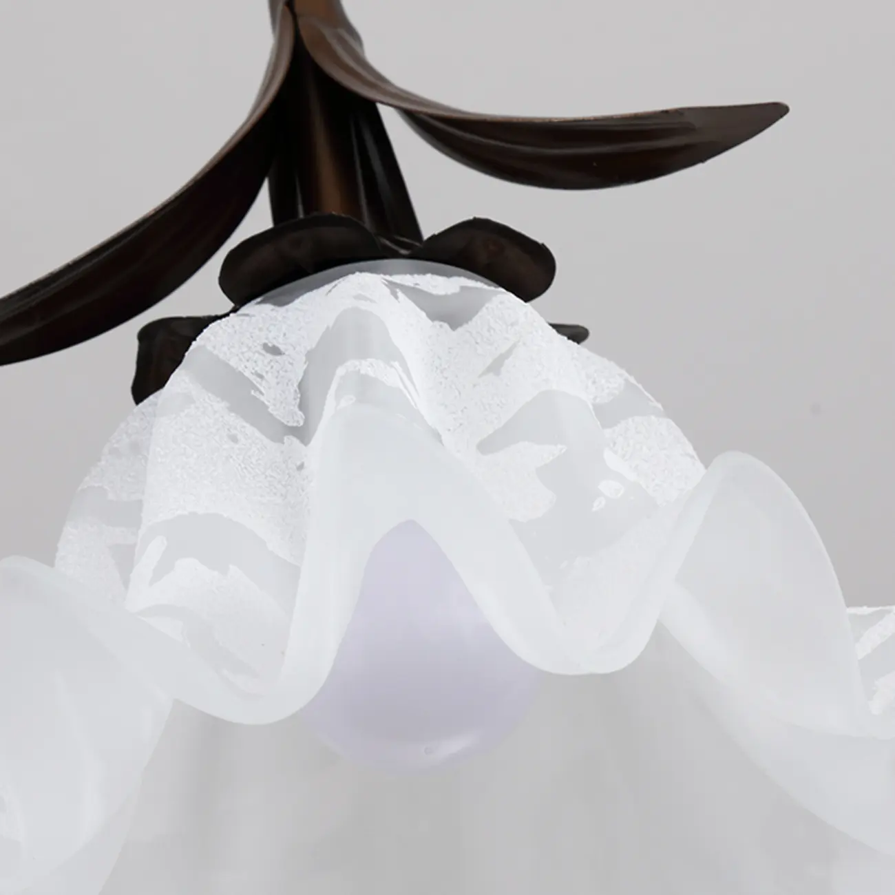 Modern Glass Flower-Shaped Pendant Light for Kitchen Image - 8 | homeyfad