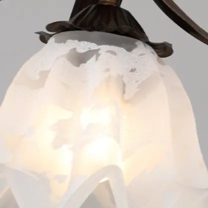 Modern Glass Flower-Shaped Pendant Light for Kitchen Image - 9