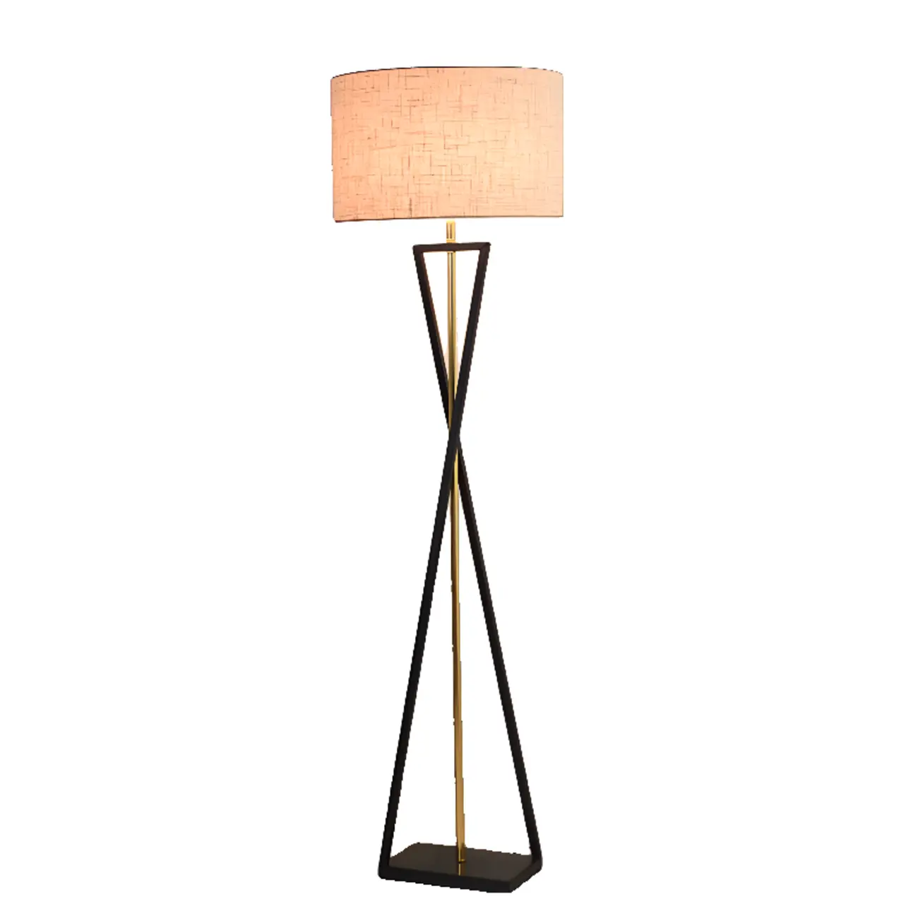 Modern Alloy Floor Lamp with Cloth Shade for Living Room Image - 3 | homeyfad