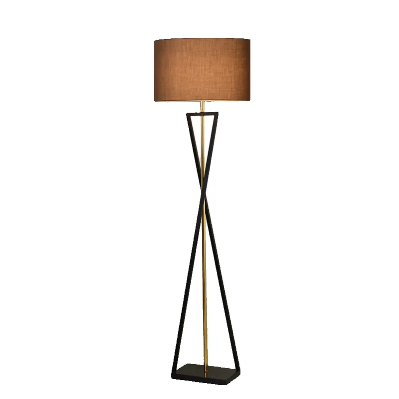 Modern Alloy Floor Lamp with Cloth Shade for Living Room Image - 4