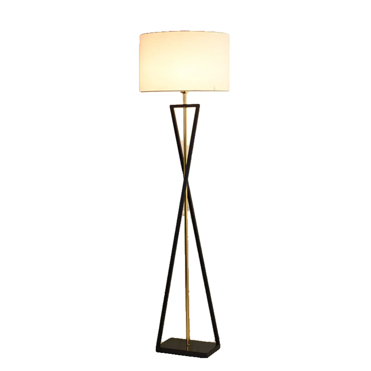 Modern Alloy Floor Lamp with Cloth Shade for Living Room Image - 5 | homeyfad