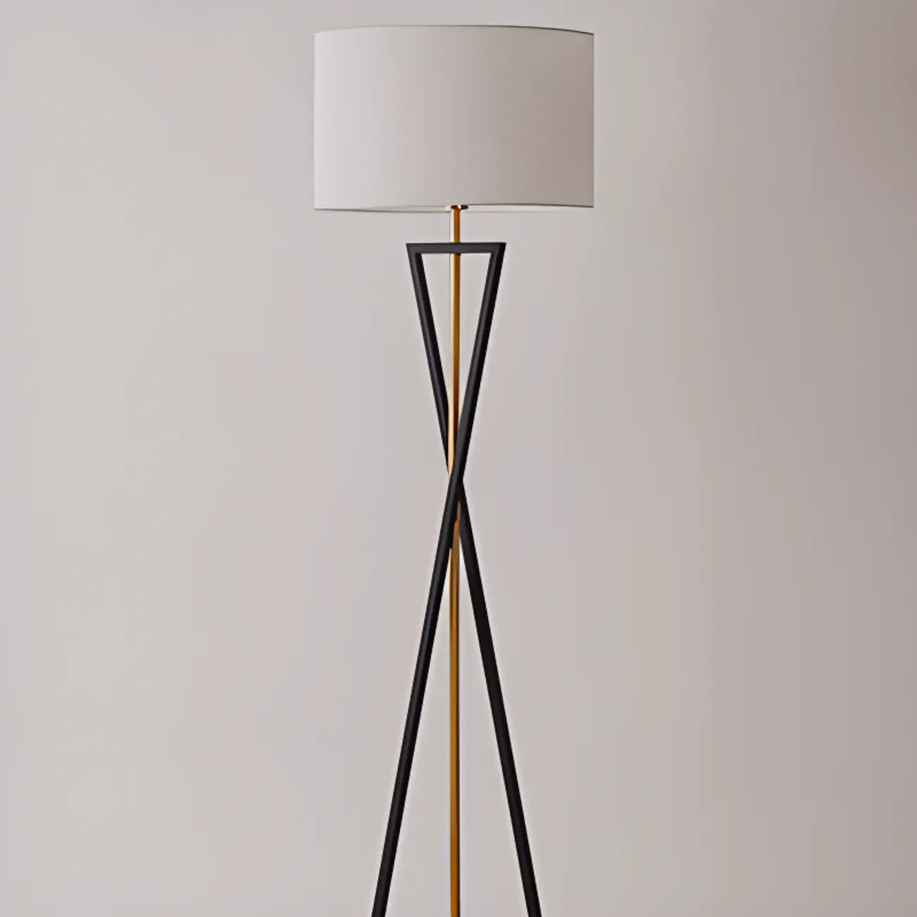 Modern Alloy Floor Lamp with Cloth Shade for Living Room Image - 12 | homeyfad