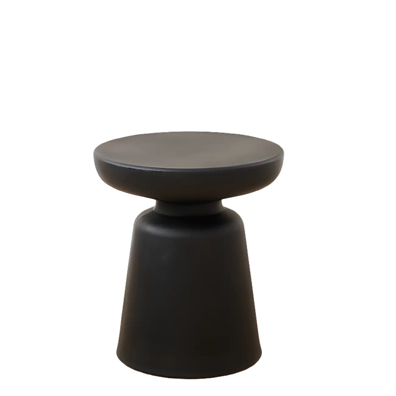 Simple Red Round End Table with Drum Base Image - 8 | homeyfad