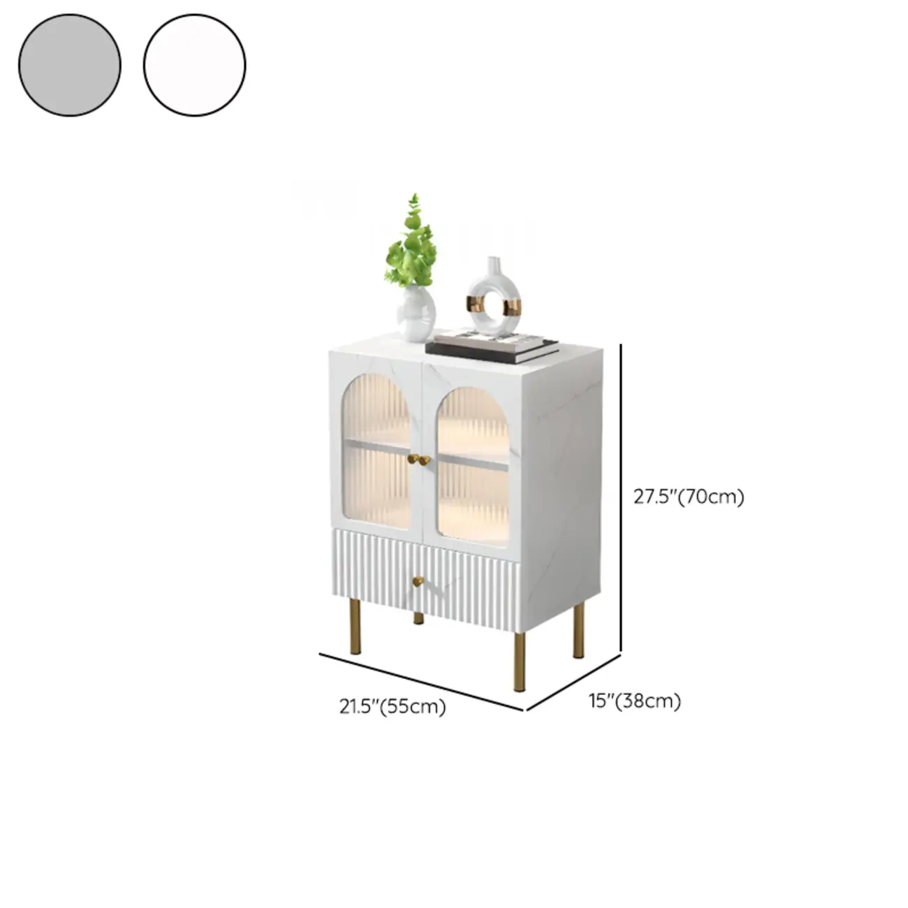 Trendy Marble-Textured Striped Wood Glass Storage Cabinet Image - 23 | homeyfad