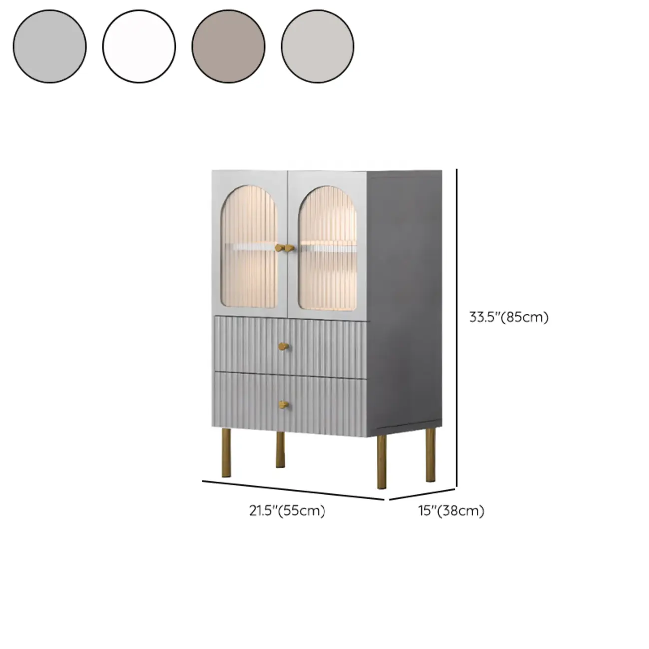 Trendy Marble-Textured Striped Wood Glass Storage Cabinet Image - 24 | homeyfad