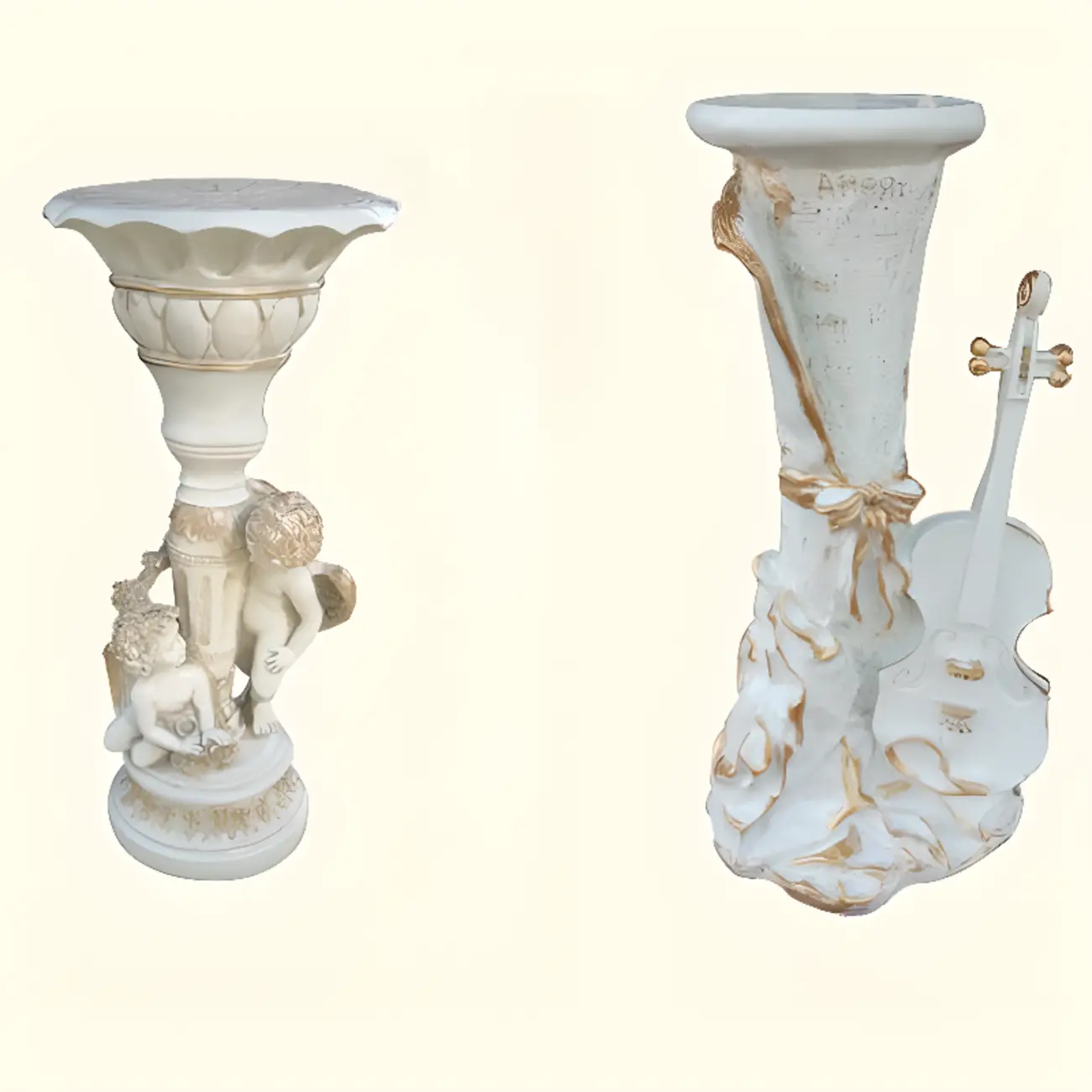 Victorian Gold Acrylic Round Hall Display Plant Stand Image - 11 | homeyfad