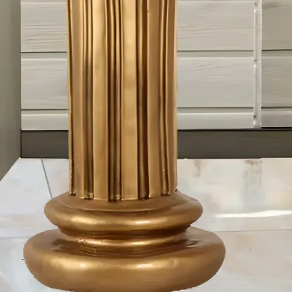 Victorian Gold Acrylic Round Hall Display Plant Stand Image - 13