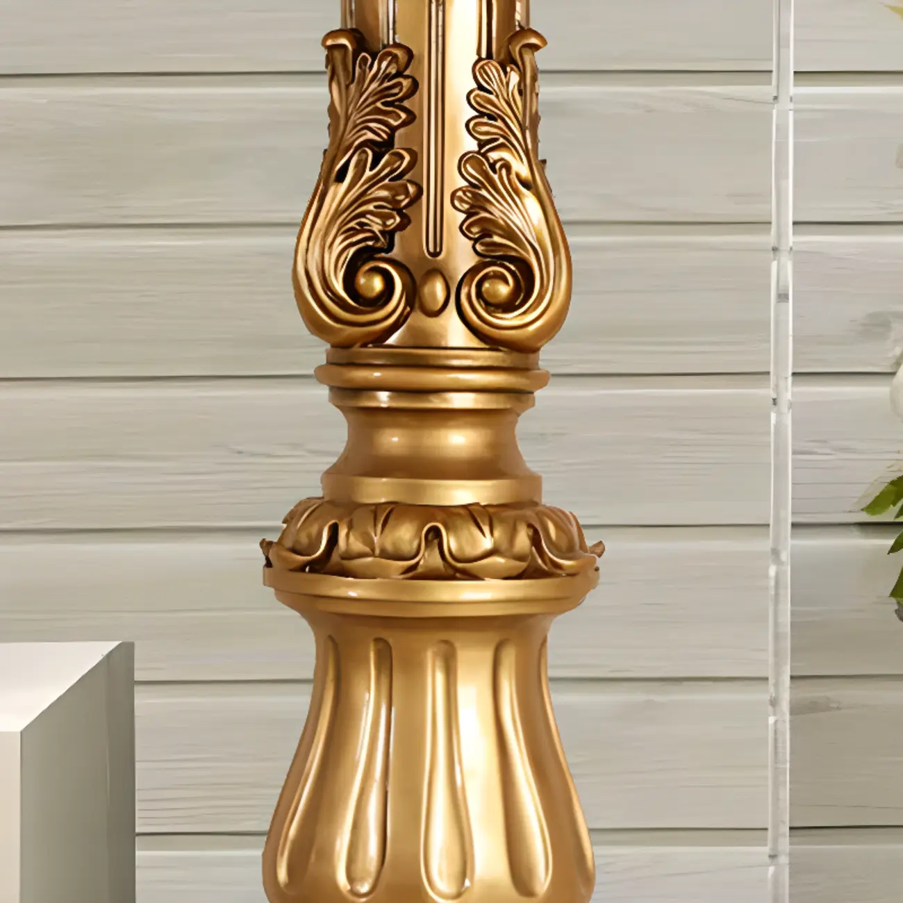 Victorian Gold Acrylic Round Hall Display Plant Stand Image - 14 | homeyfad