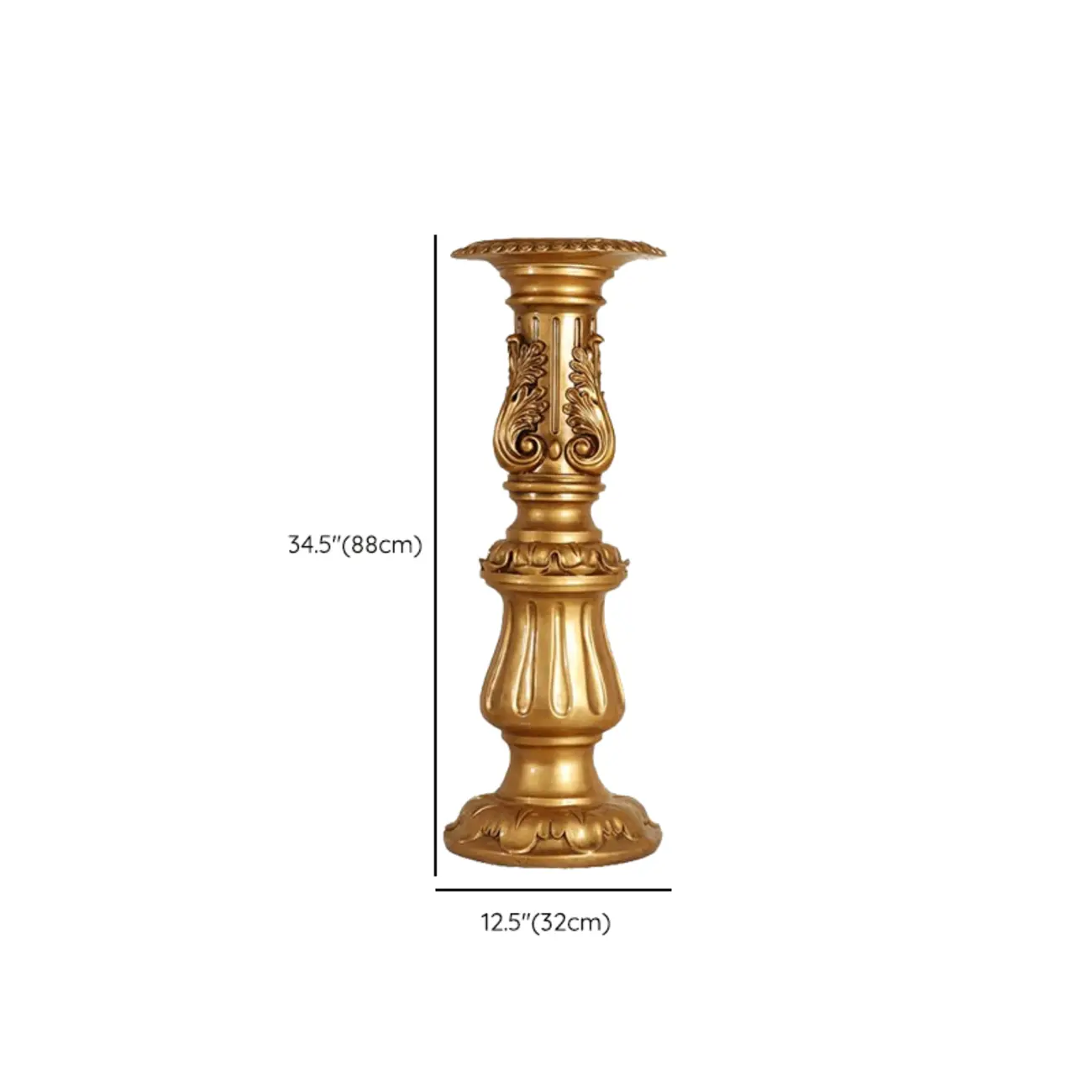 Victorian Gold Acrylic Round Hall Display Plant Stand Image - 18 | homeyfad