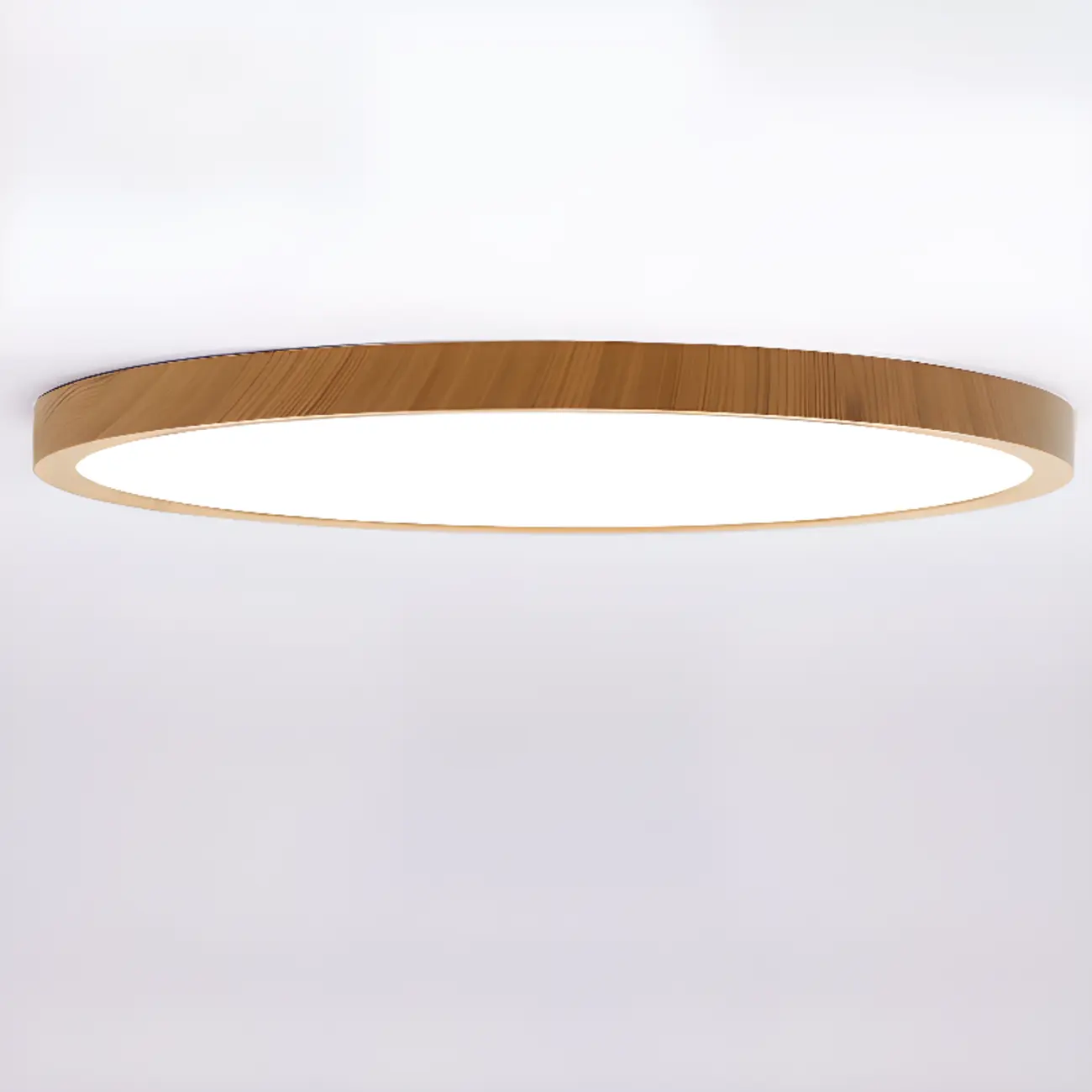 Simplistic Circular Acrylic Flush Ceiling Light in Dimmable Image - 5 | homeyfad