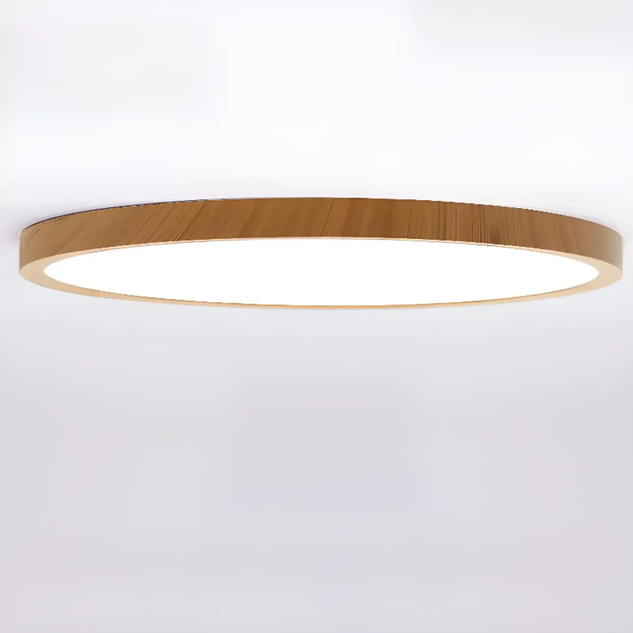 Simplistic Circular Acrylic Flush Ceiling Light in Dimmable Image - 5