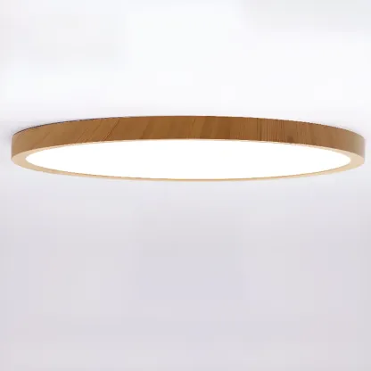 Simplistic Circular Acrylic Flush Ceiling Light in Dimmable Image - 5