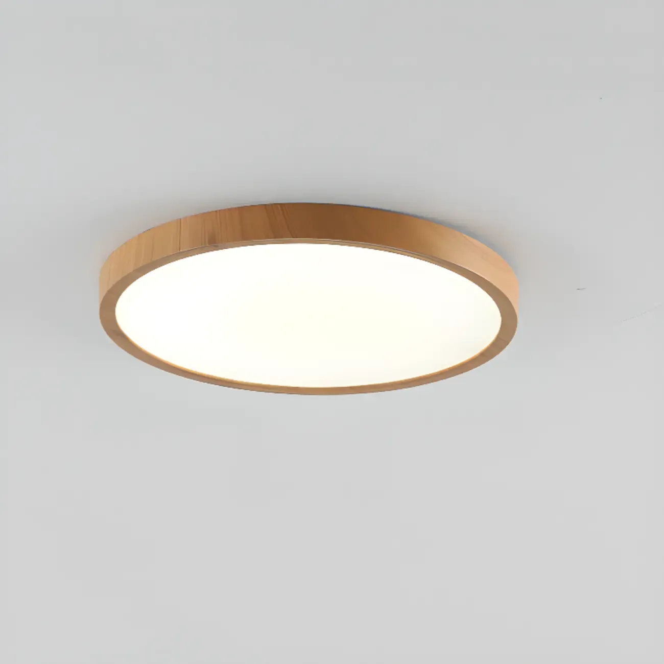 Simplistic Circular Acrylic Flush Ceiling Light in Dimmable Image - 6
