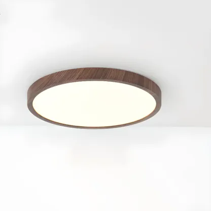 Simplistic Circular Acrylic Flush Ceiling Light in Dimmable Image - 7