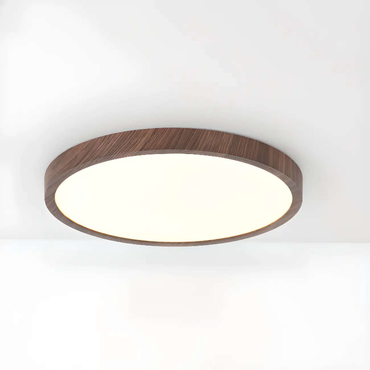 Simplistic Circular Acrylic Flush Ceiling Light in Dimmable Image - 4 | homeyfad