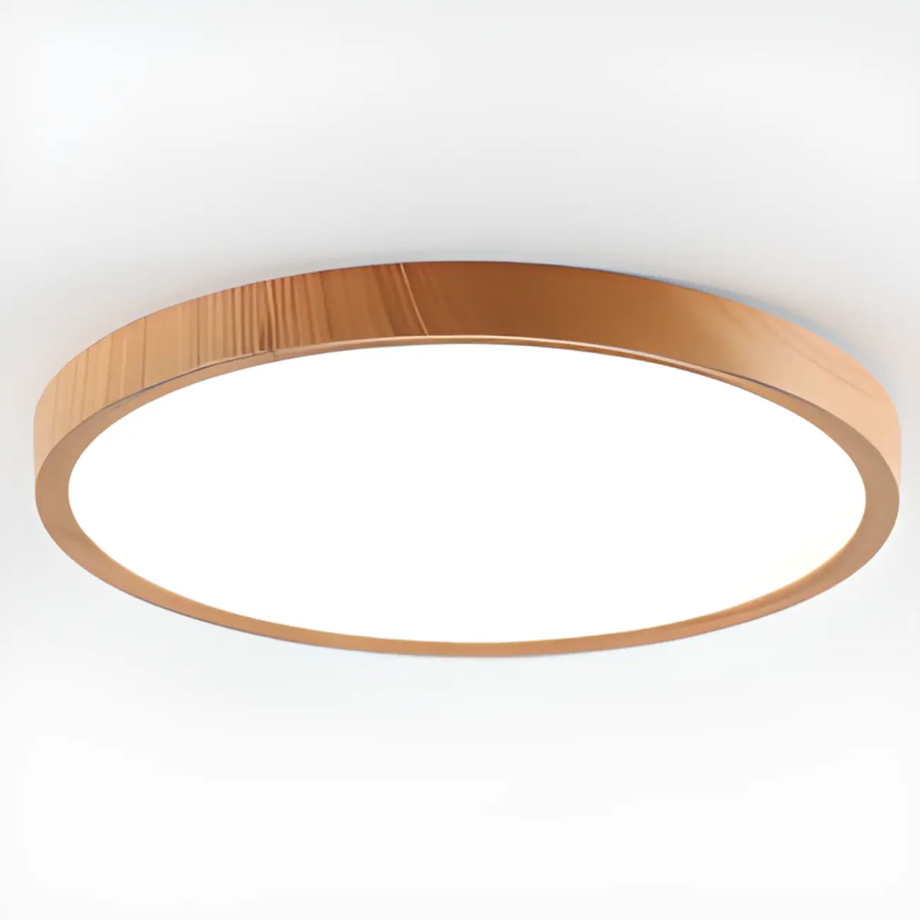 Simplistic Circular Acrylic Flush Ceiling Light in Dimmable Image - 10 | homeyfad