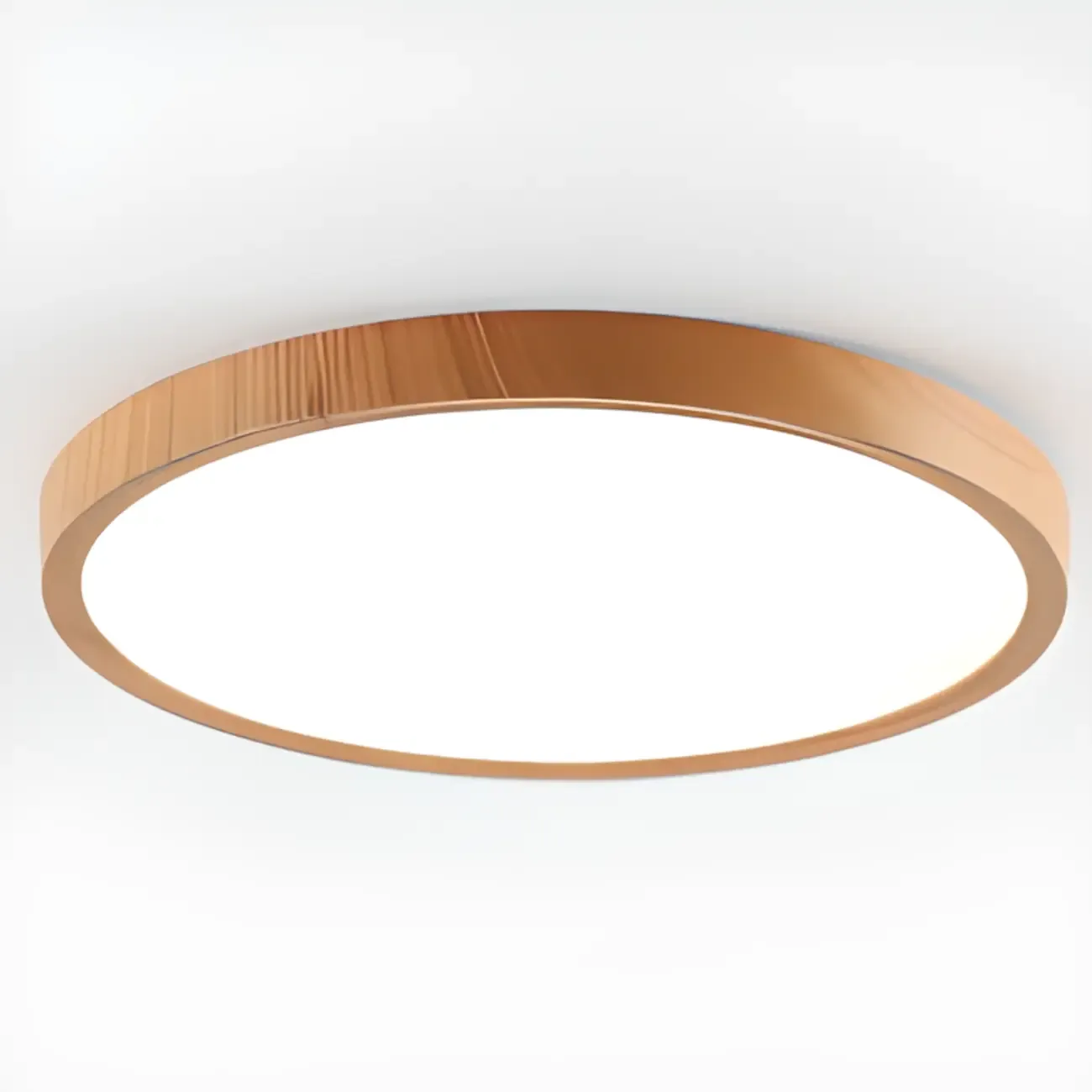 Simplistic Circular Acrylic Flush Ceiling Light in Dimmable Image - 10