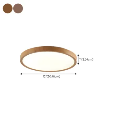 Simplistic Circular Acrylic Flush Ceiling Light in Dimmable #size