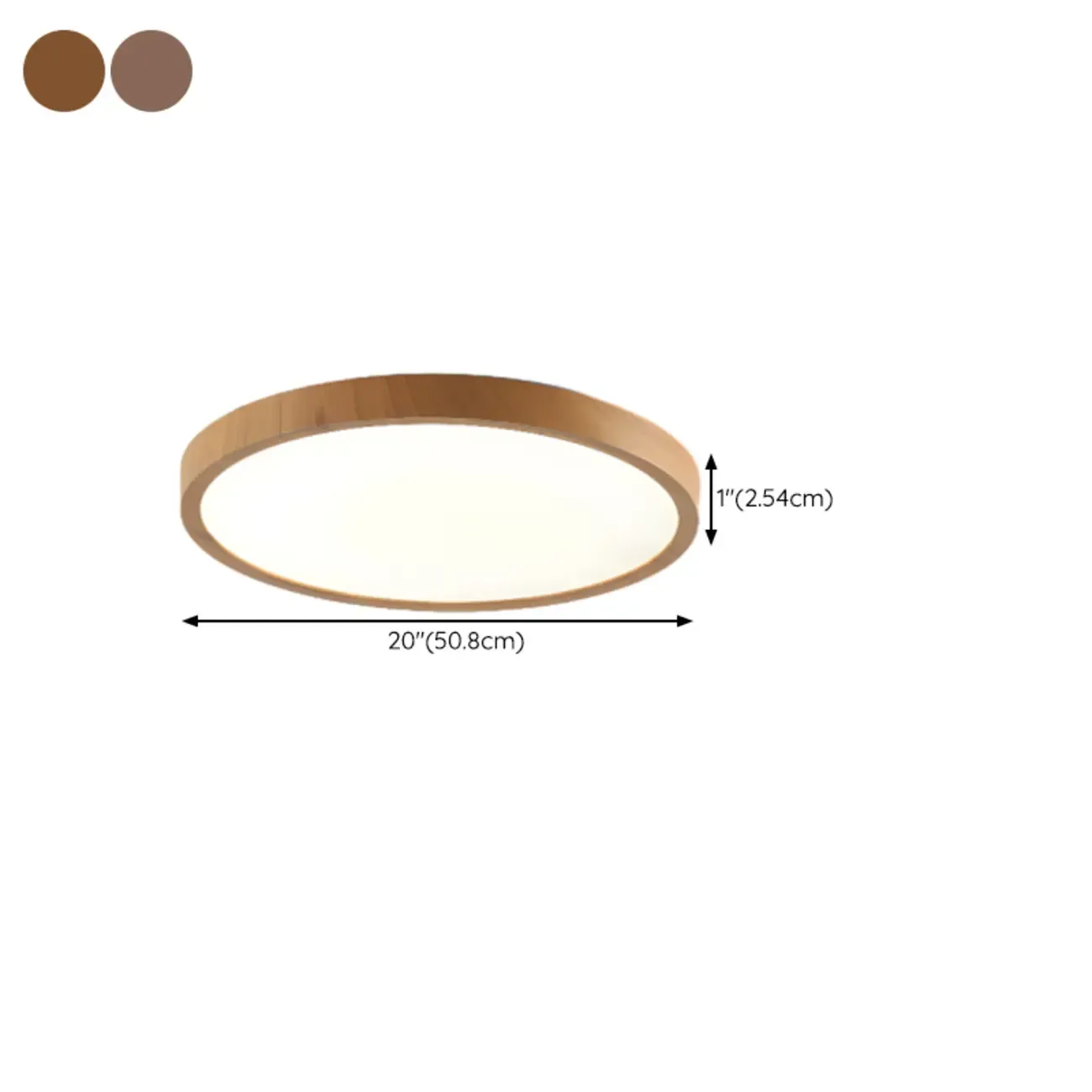 Simplistic Circular Acrylic Flush Ceiling Light in Dimmable Image - 19