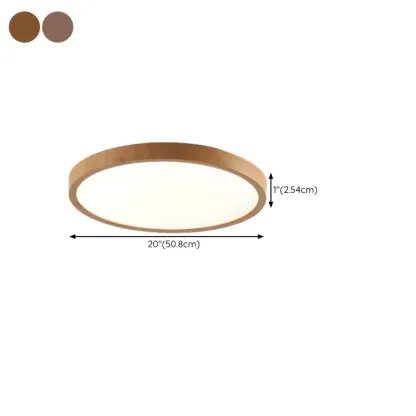 Simplistic Circular Acrylic Flush Ceiling Light in Dimmable Image - 19