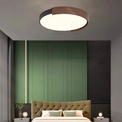 Dimmable Black LED Flush Mount Ceiling Light for Bedroom  Image - 1