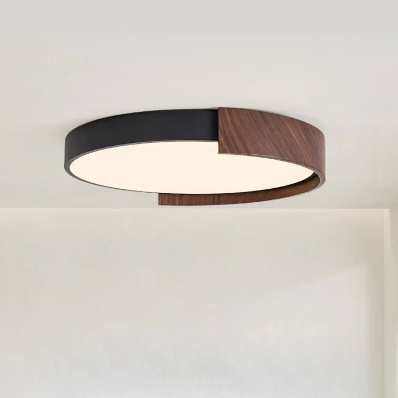 Dimmable Black LED Flush Mount Ceiling Light for Bedroom | HomeyFad