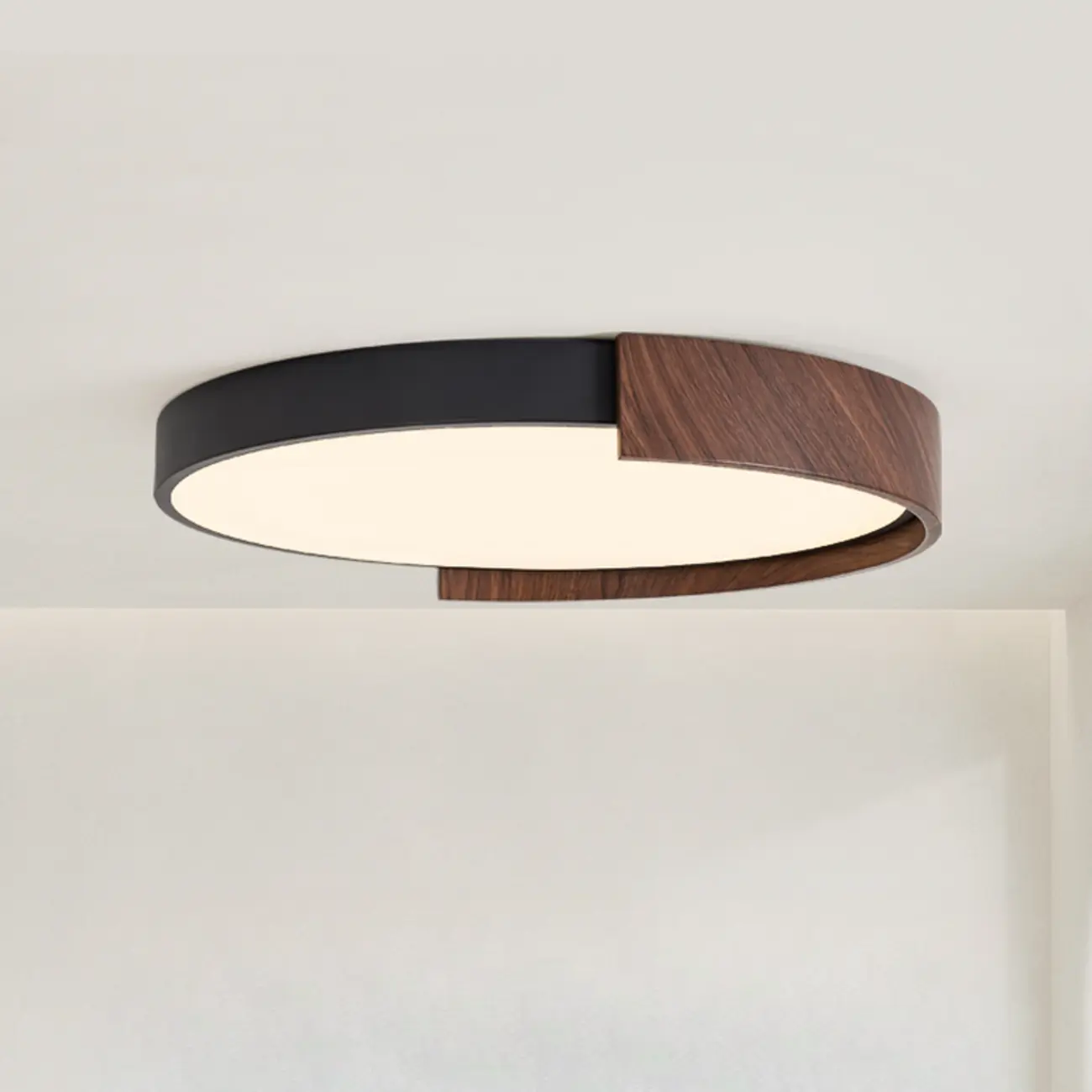 Dimmable Black LED Flush Mount Ceiling Light for Bedroom  Image - 3 | homeyfad