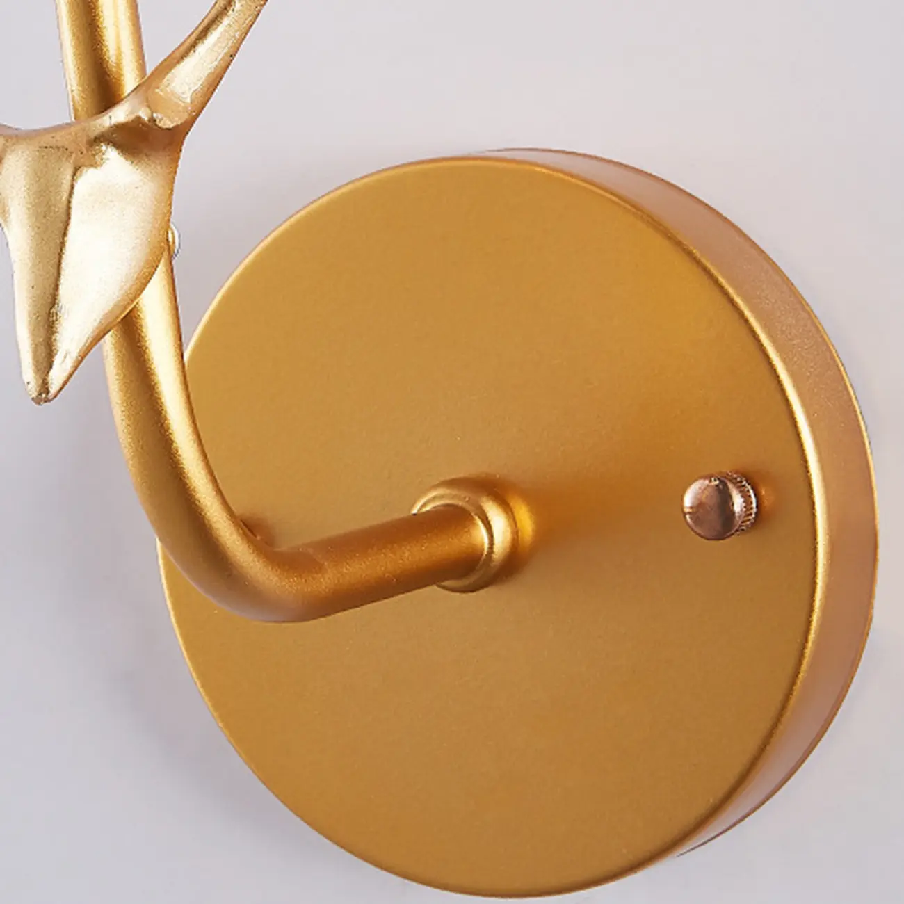 Vintage Antler Wall Sconce with Fabric Shade for Living Room | homeyfad