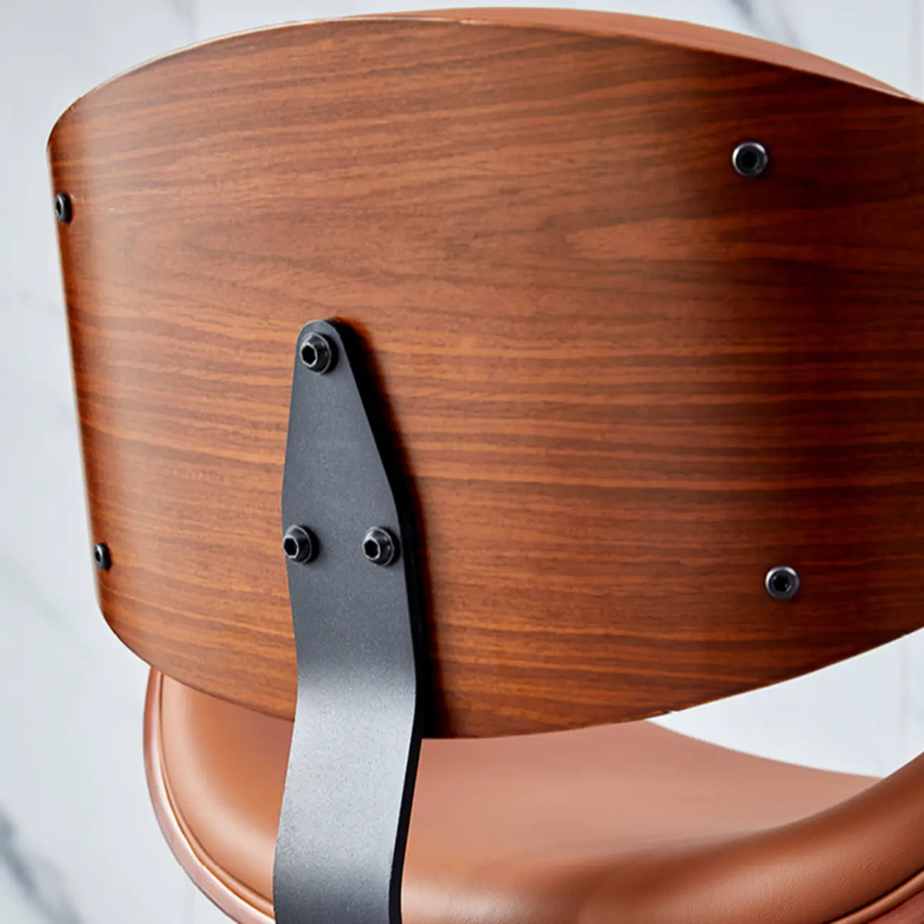 Bucket Adjustable Swivel Leather Bar Stools Image - 7 | homeyfad