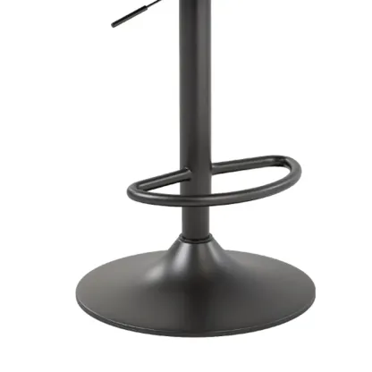 ]Modern Leather Adjustable Bar Stools with Backrest for Kitchen Image - 12