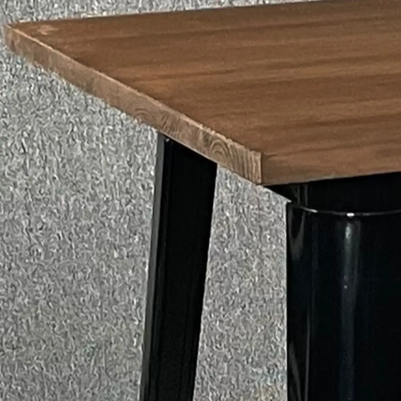 Industrial Brown Wood Black Metal Bar Tables Image - 4
