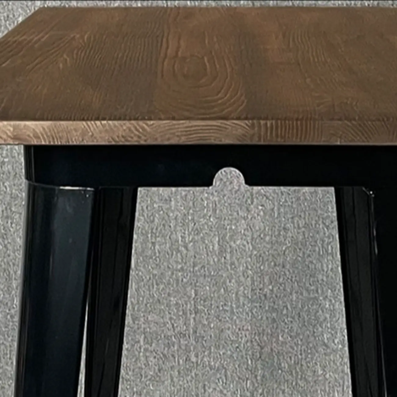 Industrial Brown Wood Black Metal Bar Tables Image - 5 | homeyfad