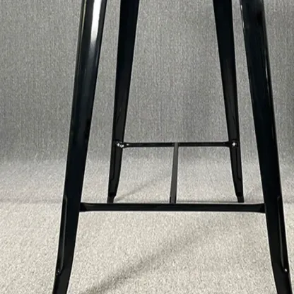 Industrial Brown Wood Black Metal Bar Tables Image - 6