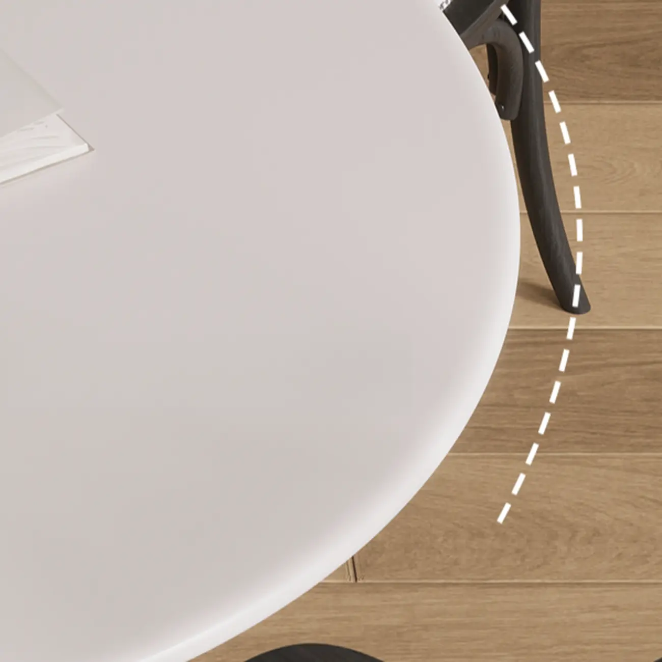 Casual White Pedestal Wood Round Dining Table Image - 7 | homeyfad