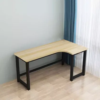 Modern Wooden L-Shaped Desk with Storage for Home Office Image - 14