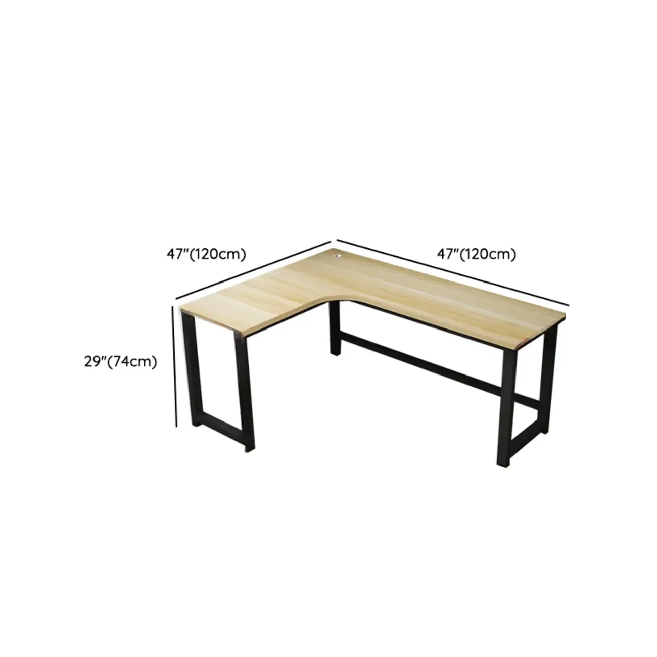 Modern Wooden L-Shaped Desk with Storage for Home Office Image - 18