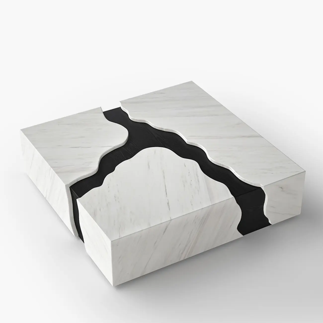 Elegant Square Faux Marble Accent Table for Foyer Image - 7 | homeyfad