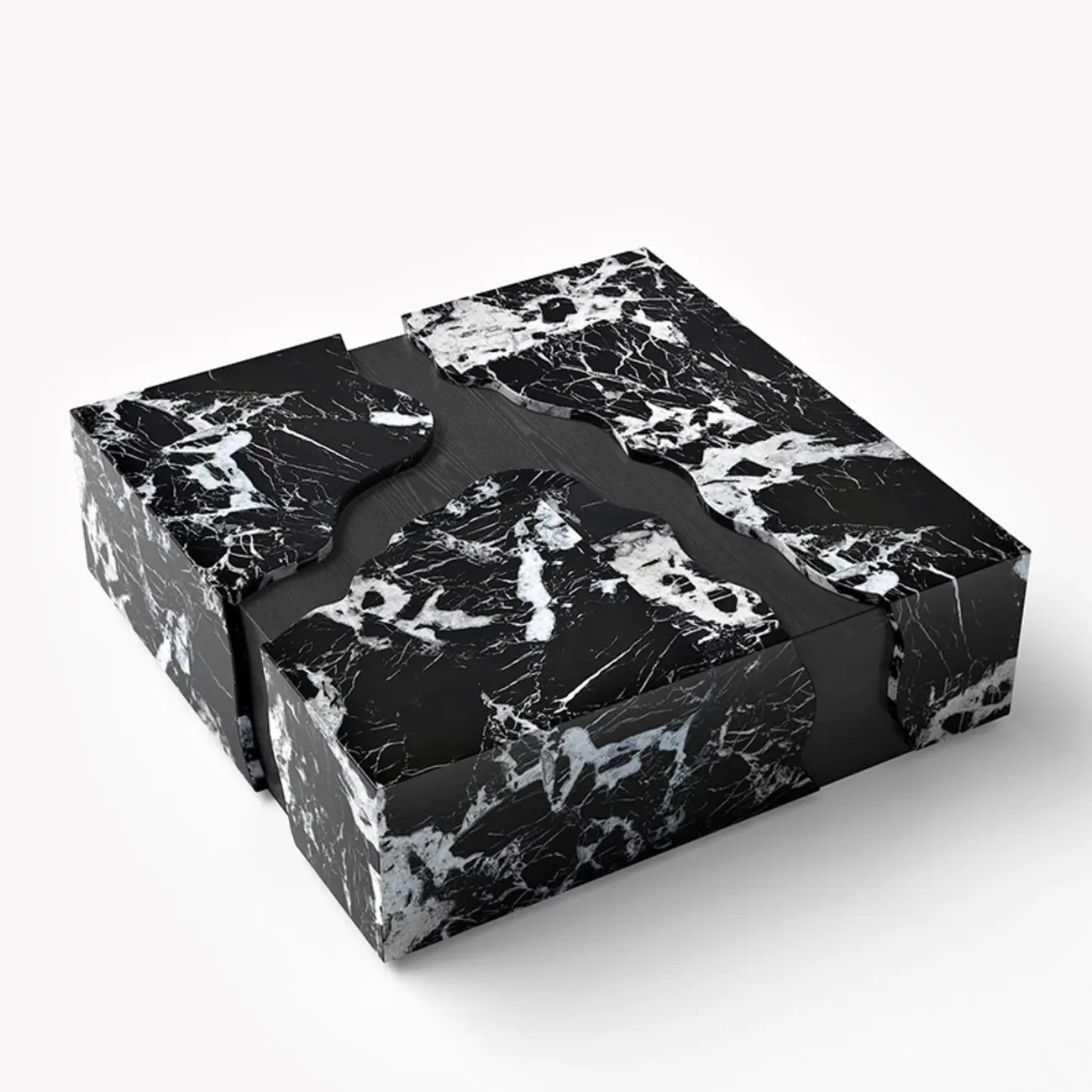 Elegant Square Faux Marble Accent Table for Foyer Image - 8 | homeyfad